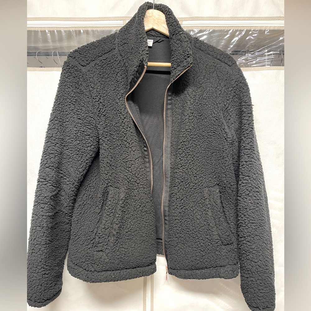 Cozy Black Sherpa Jacket - women’s size medium